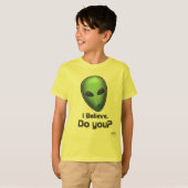 Alien: geloof ik. Ben jij dat? Kinder T-shirt (Voorkant volledig)