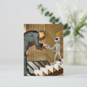 Alien Gift aan Obama Briefkaart (Staand voorkant)