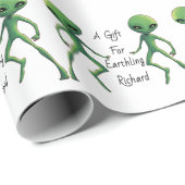 Alien Gift Wrap. Personaliseer met de naam van de Cadeaupapier (Rol Hoek)