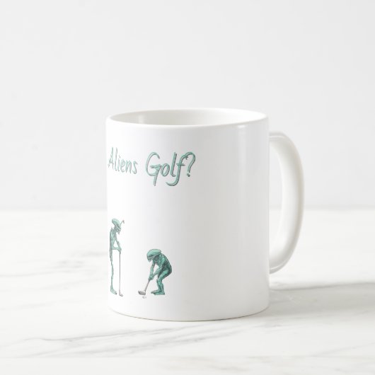 Alien Golf Mug - texte modifiable (Devant droit)