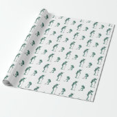 Alien Golf Wrapping Paper Cadeaupapier (Uitgerold)