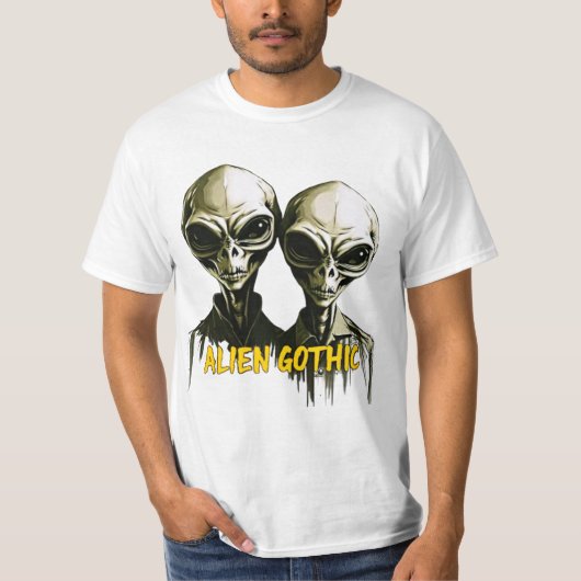 Alien Gothic T-shirt - Retro Art Redefined (Voorkant)