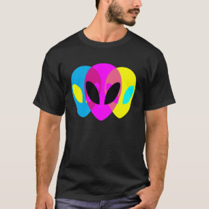 Alien Gray CMYK Tryptisch T-shirt