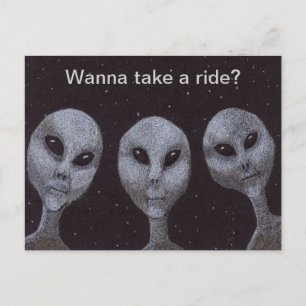 Alien Grays Briefkaart