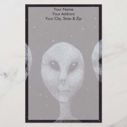 Alien Grays Briefpapier (Voorkant)