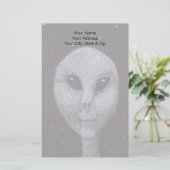 Alien Grays Briefpapier (Staand voorkant)