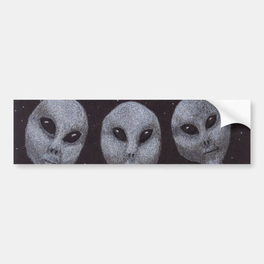 Alien Grays Bumpersticker (Voorkant)