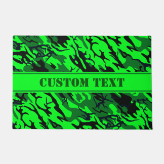 Alien Green Camo Doormat met aangepaste briefing Deurmat