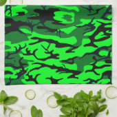 Alien Green Camo Theedoek (Gevouwen)