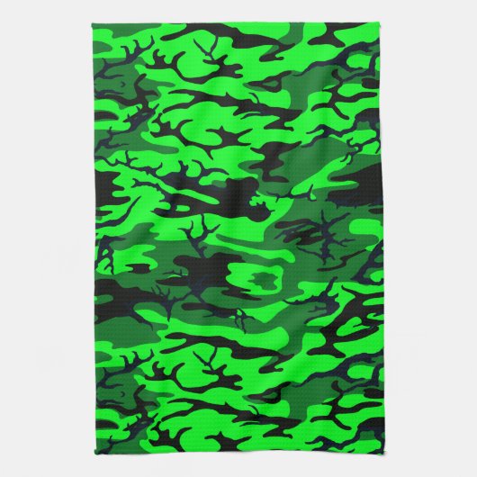 Alien Green Camo Theedoek (Verticaal)
