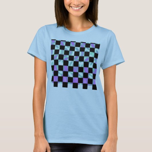 Alien Green Checker Pattern Shirt vrouwen (Voorkant)