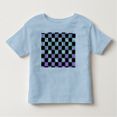 Alien Green Checker Pattern Toddler's Shirt (Voorkant)