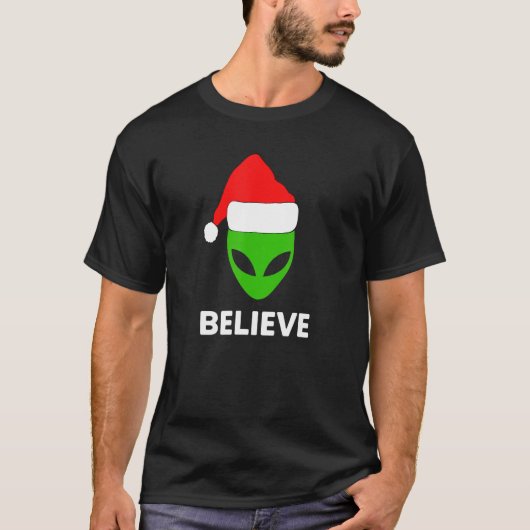 Alien Green Face Kerstkerstkerstkerstkerstkerstker T-shirt (Voorkant)