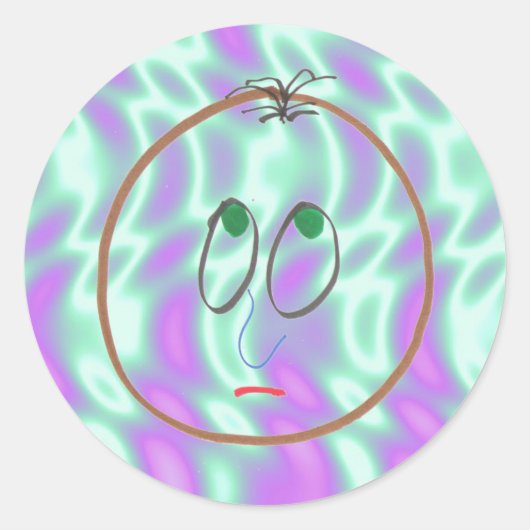 Alien Green, Funny Faces Sticker (Voorkant)