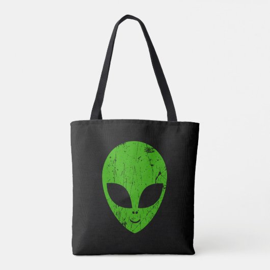 alien green head ufo science fiction extraterrestr draagtas (Achterkant)