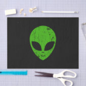 alien green head ufo science fiction extraterrestr tissuepapier (Craft)