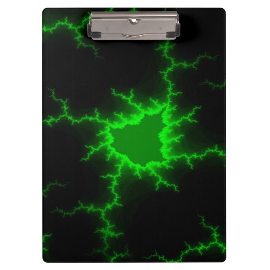 Alien Green Lightning Strikes in Pitch Black Klembord (Voorkant)