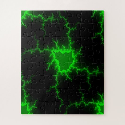 Alien Green Lightning Strikes in Pitch Black Legpuzzel (Verticaal)