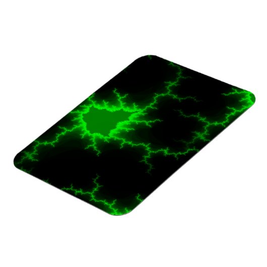 Alien Green Lightning Strikes in Pitch Black Magneet (Linkerzijde)