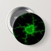 Alien Green Lightning Strikes in Pitch Black Ronde Button 7,6 Cm (Voorkant /achterkant)