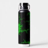 Alien Green Lightning Strikes in Pitch Black Waterfles (Achterkant)