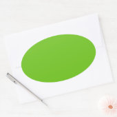 Alien Green Oval Sticker (Envelop)