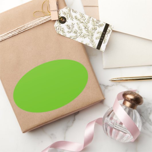 Alien Green Oval Sticker (Geschenken)