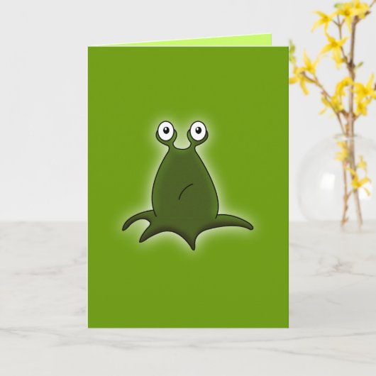 Alien Greeting Card Kaart (Gele Bloem)