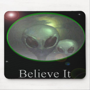 Alien grijzen muismat