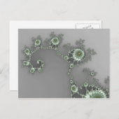 Alien gris - Carte postale fractale (Devant / Derrière)