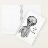 Alien gris, Je veux croire Planner (Devant avec enveloppe)