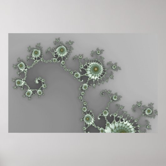 Alien gris - Poster fractal (Devant)
