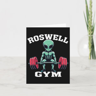 Alien Gym Funny Ufo Roswell Bodybuilding Fitness Kaart