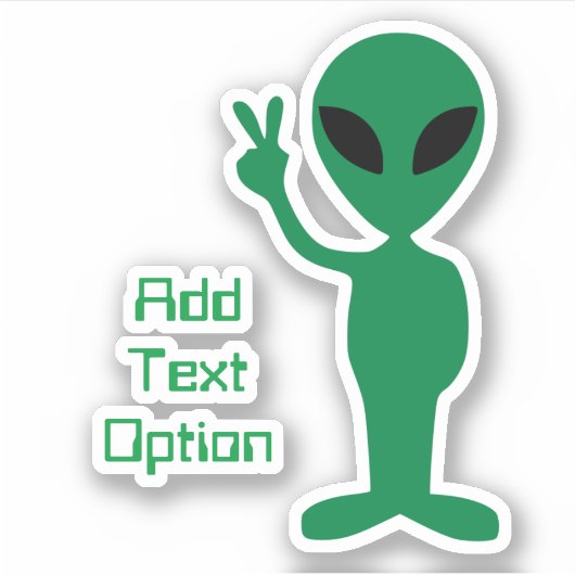 Alien - Hallo Human Sticker (Voorkant)