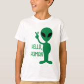 Alien - Hallo Human T-shirt (Voorkant)