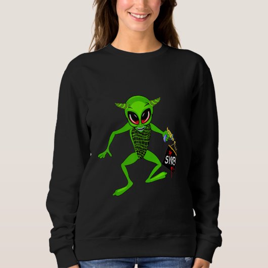 Alien Halloween Joke Ufo Prankster Faux Costume Trui (Voorkant)