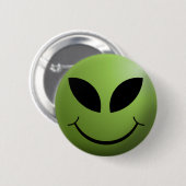 Alien Happy Face Ronde Button 5,7 Cm (Voorkant /achterkant)