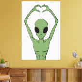 Alien Hart Pose Canvas Afdruk (Insitu (Woonkamer))