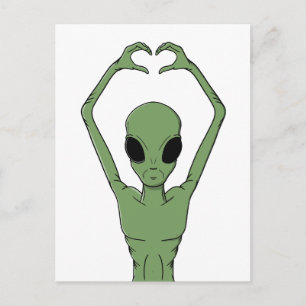 Alien Hartpositie Briefkaart