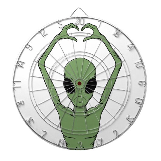 Alien Hartpositie Dartbord (Voorkant)