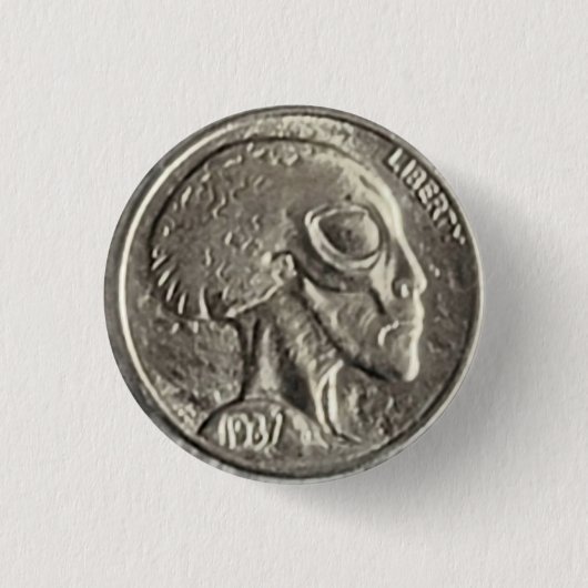 Alien Head Coin Button (Voorkant)