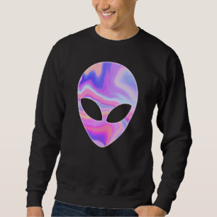 Alien Head Colorful Rave UFO Trui