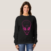 Alien Head, kleurrijk Alien Rave T-shirt gelooft u (Voorkant volledig)