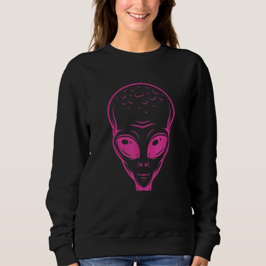 Alien Head, kleurrijk Alien Rave T-shirt gelooft u (Voorkant)