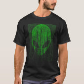 Alien Head Kleurrijke Alien Rave Partij Geloof UFO T-shirt (Voorkant)