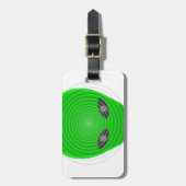Alien Head Mind Control Bagagelabel (Voorkant verticaal)