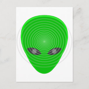 Alien Head Mind Control Briefkaart
