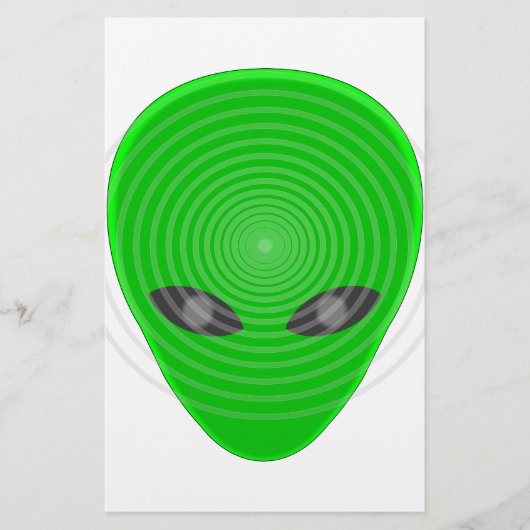 Alien Head Mind Control Briefpapier (Voorkant)