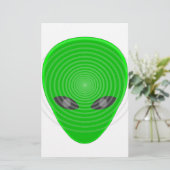 Alien Head Mind Control Briefpapier (Staand voorkant)