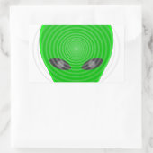 Alien Head Mind Control Rechthoekige Sticker (Tas)